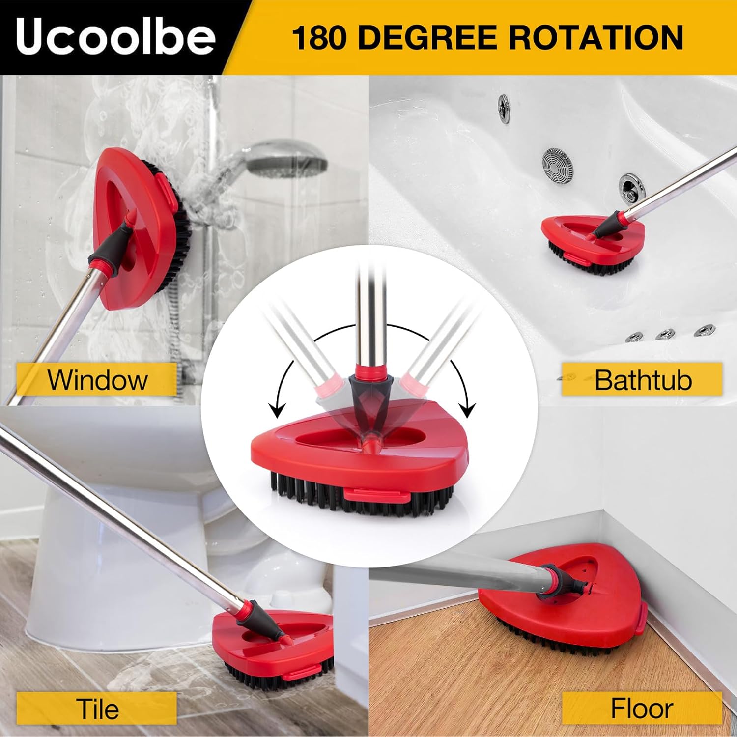 Ucoolbe Spin Mop Scrub Brush Replacement Head