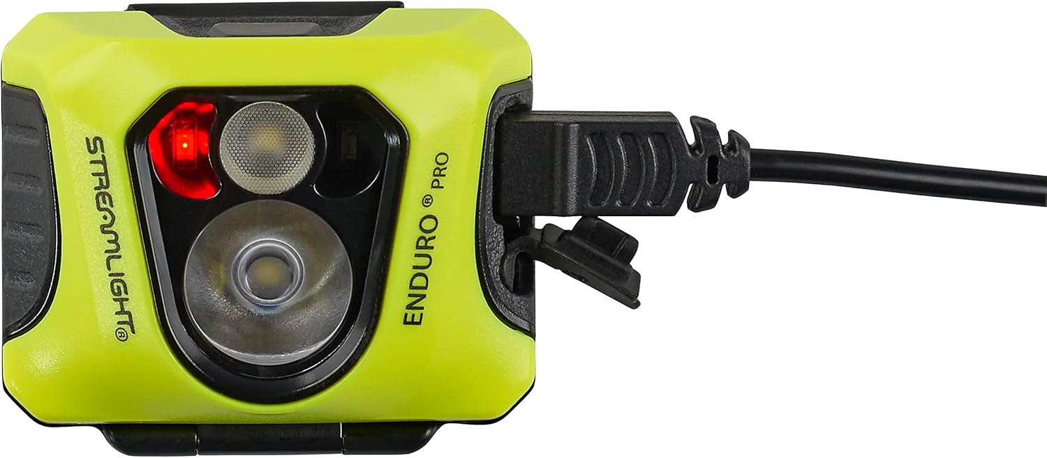 200-Lumen LED Headlamp with Rechargeable Battery and Elastic Head strap Yellow