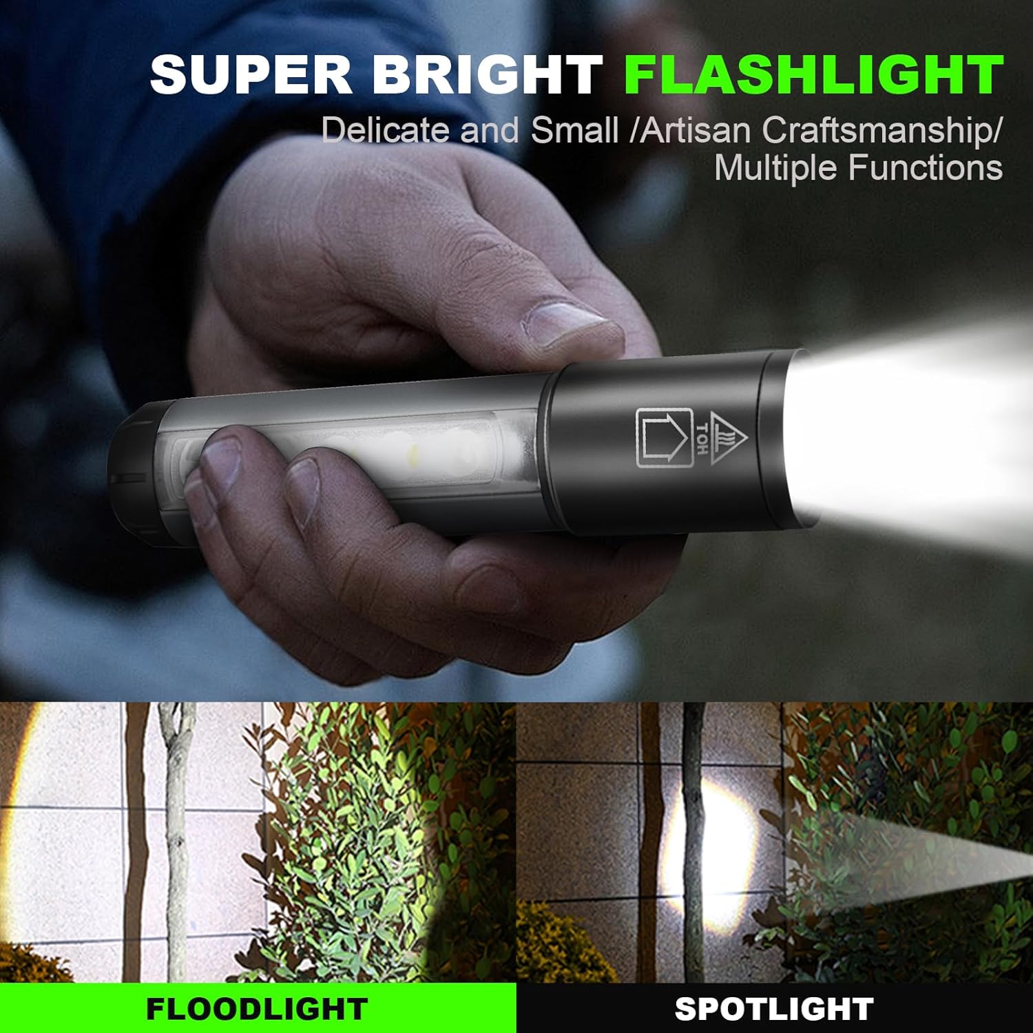 Rechargeable Compact Headlamp with COB Sidelight for Camping