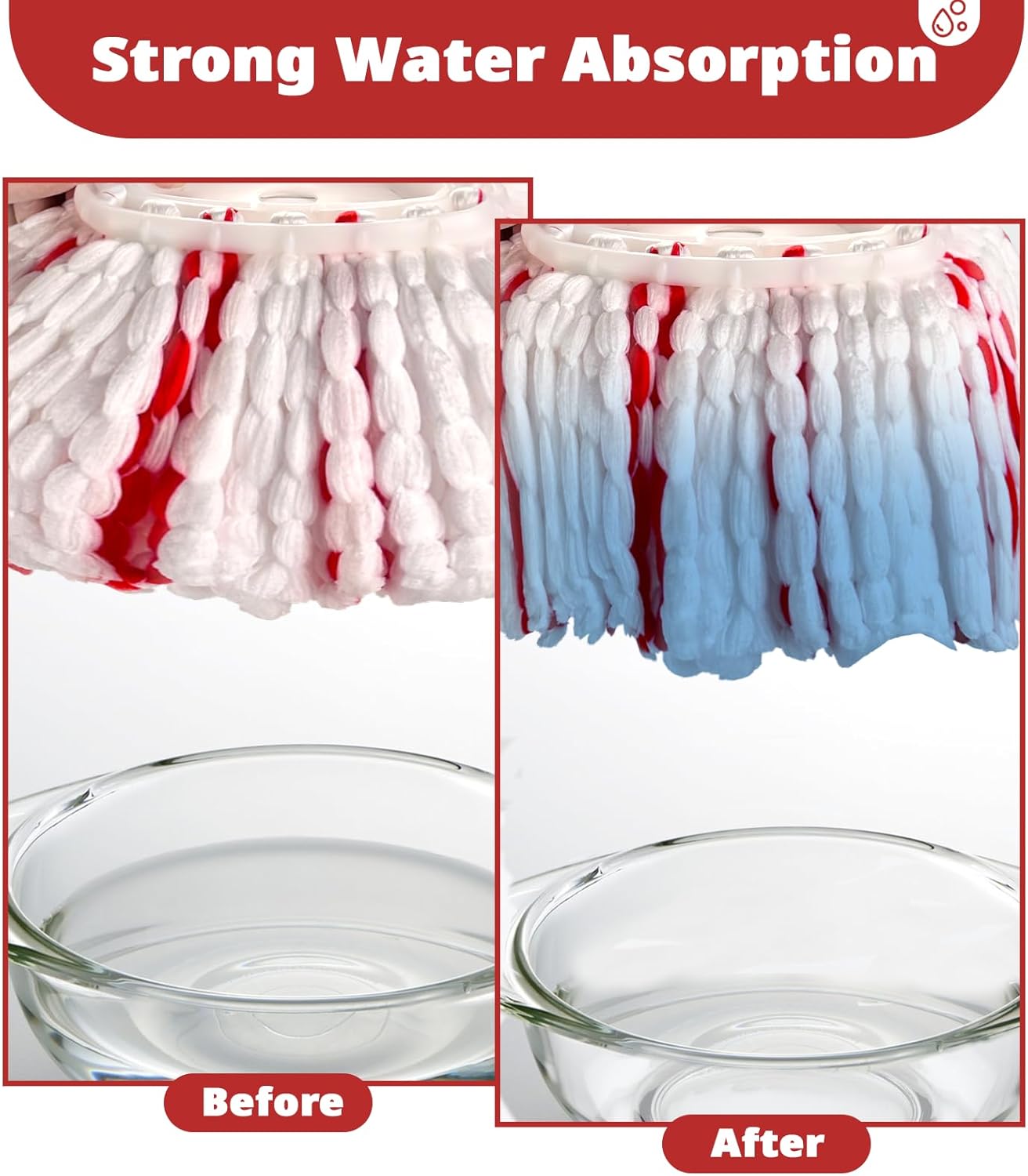 Koolstuffs Spin Mop Head Replacement 2Pack - Machine Washable 40 More Power
