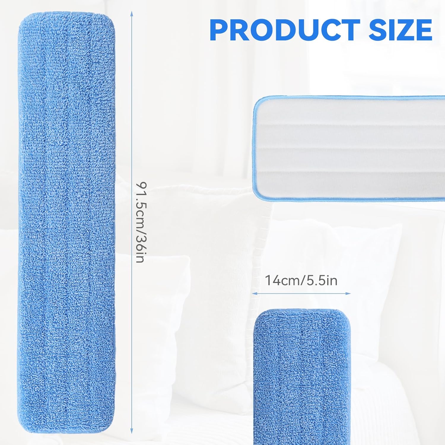 36 Microfiber Mop Pad Set