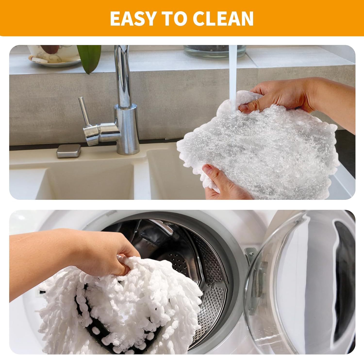 YZJAJZY Mop Heads Replacement Set for 1-Tank Spin Mop
