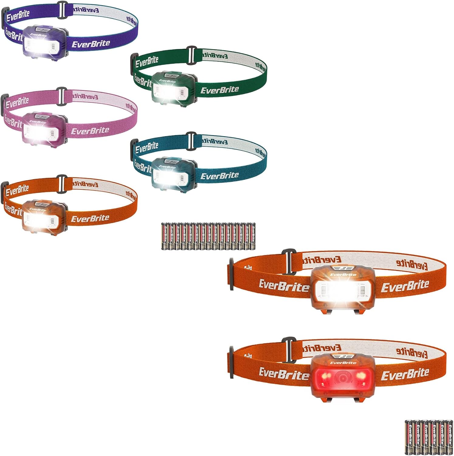 7-Piece Multi-Color LED Headlamp Set