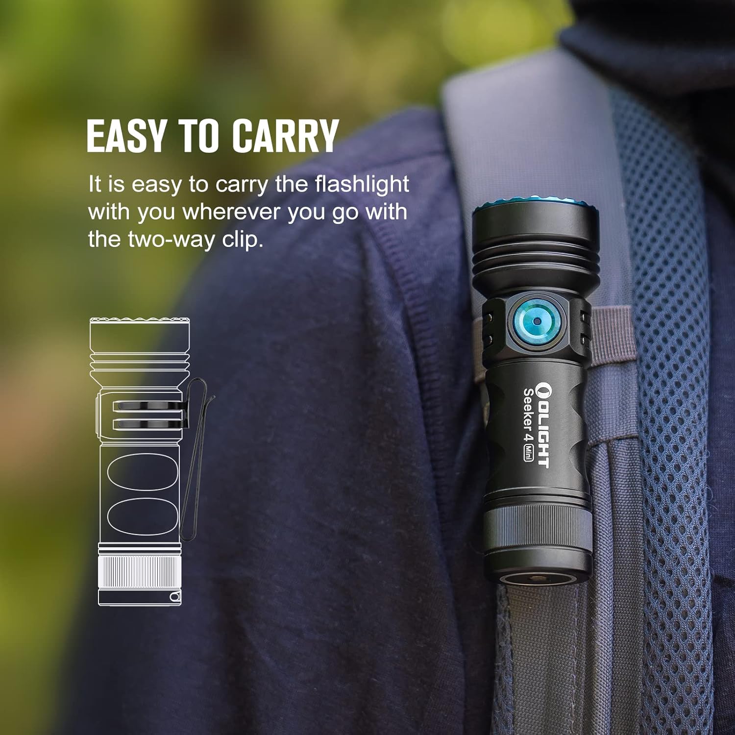 1000-Lumen Rechargeable Flashlight for Hiking and Camping