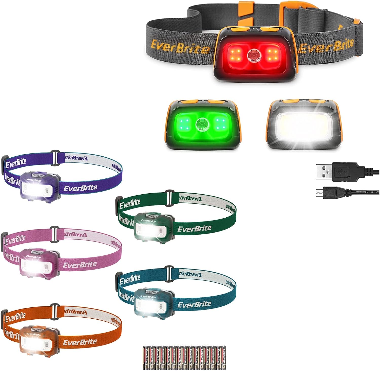 EverBrite Rechargeable 5-Pack Headlamp