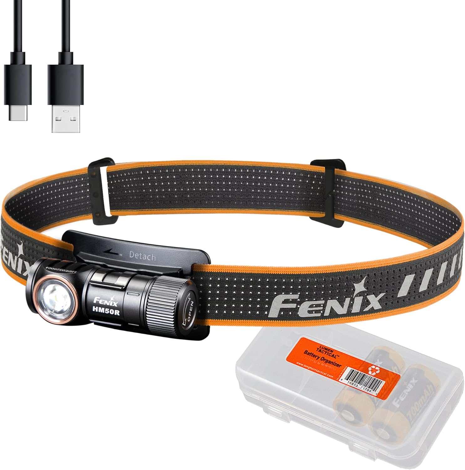 Bright Reusable ARB-L16 Headlamp Bundle by Fenix HM50R V20