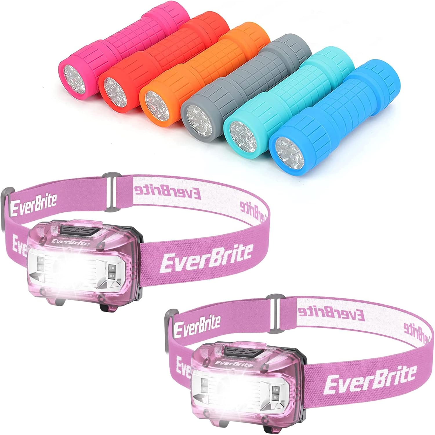 EverBrite6-Pack LED Flashlight 2-Pack LED Headlamp System