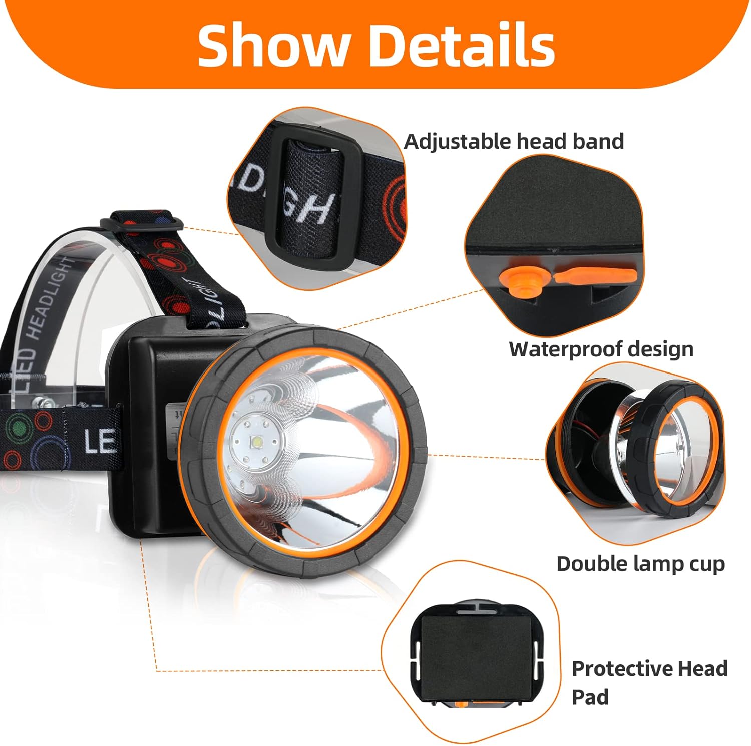 Blazing Bright Rechargeable Headlamp For Hunting