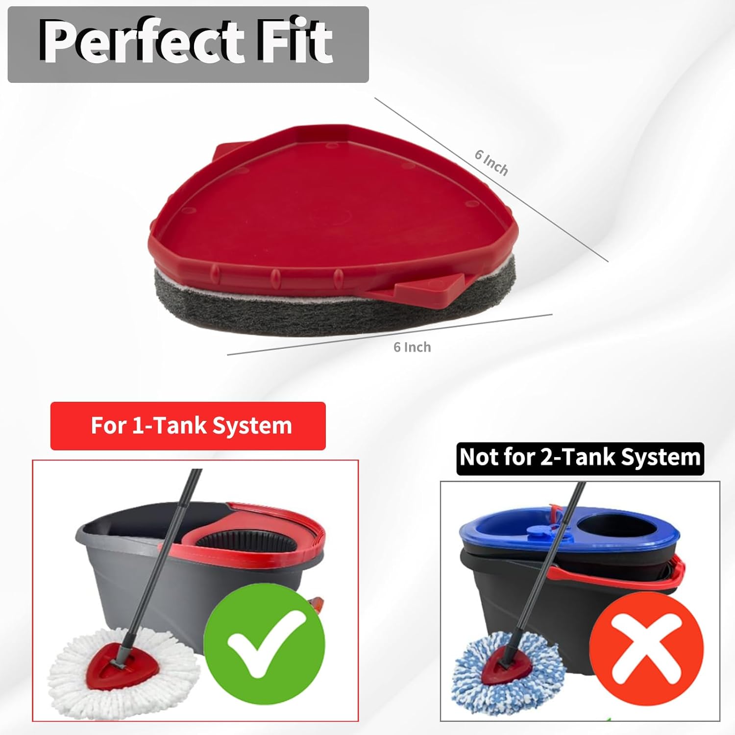 Perfect Fit scrub brush for O Cedar spin mop 1 tank system