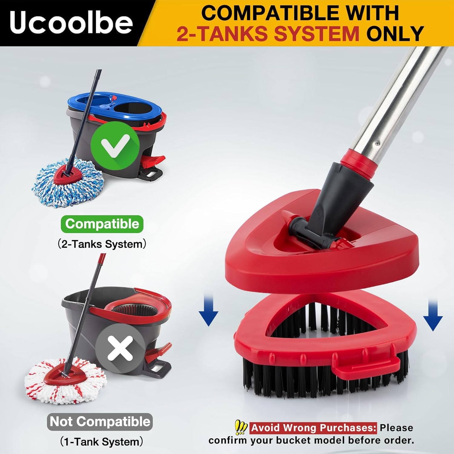 Premium Scrub Brush - Easy Mopping for Kitchens Bathrooms