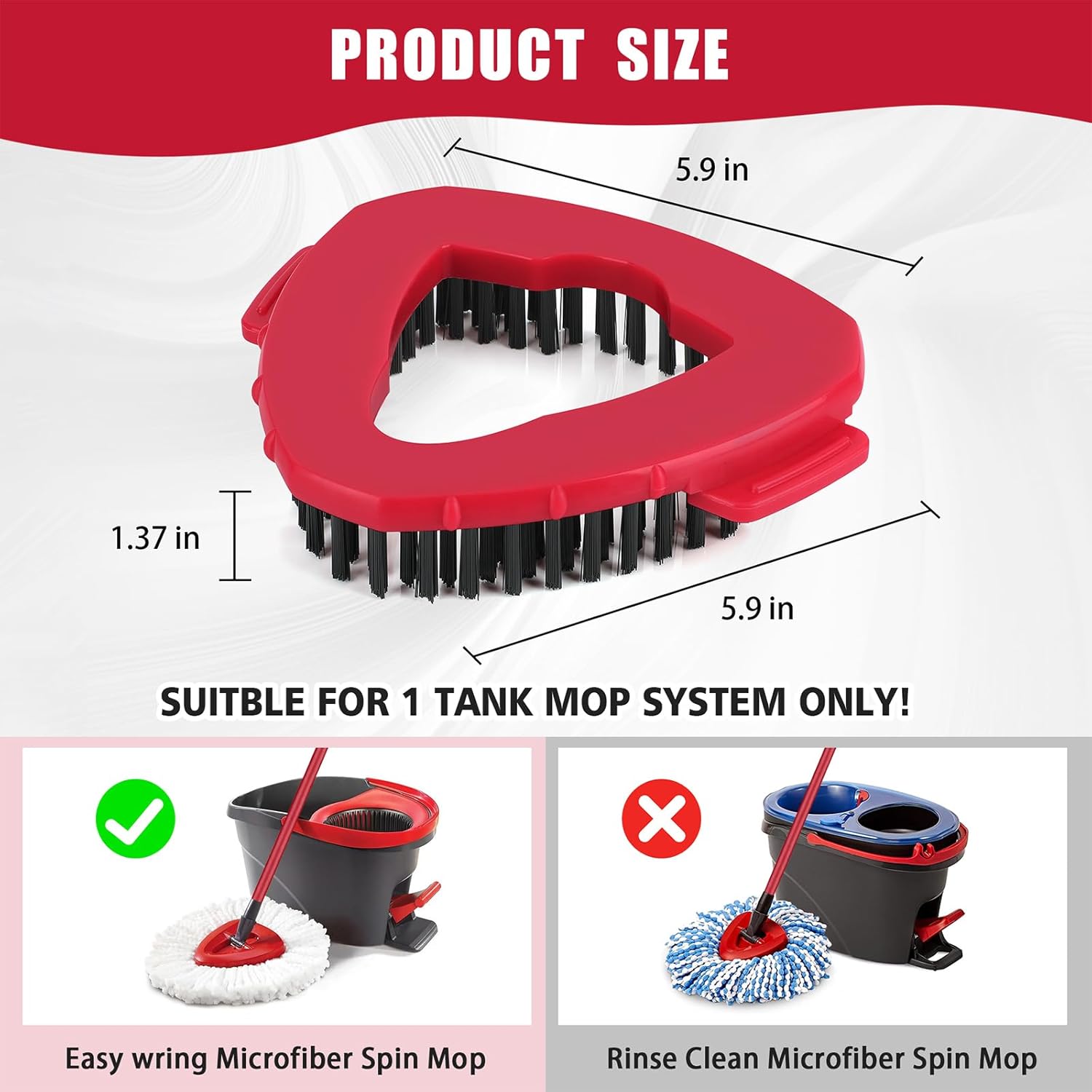 Tidy Monster scrub brush replacement head for bathroom and kitchen cleaning