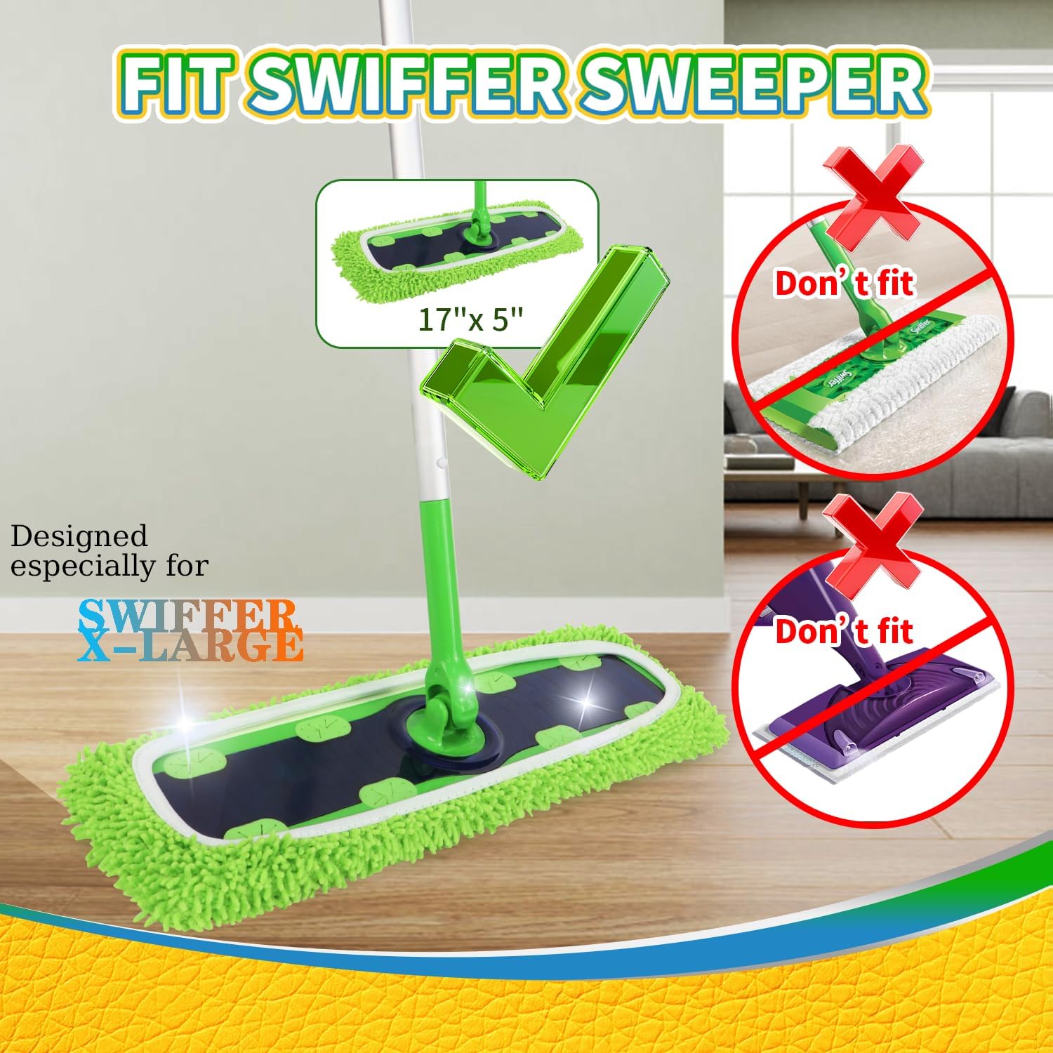 X-Large Reusable 100 Coral Fleece Mop Pads