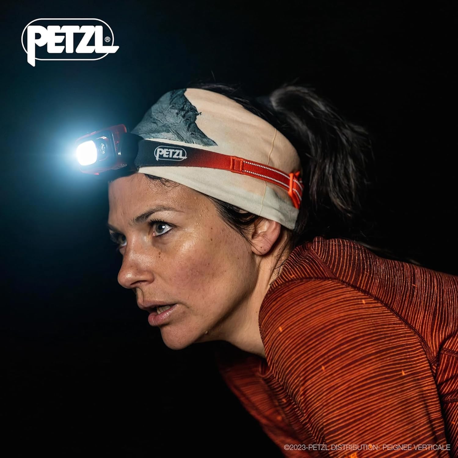 PETZL Swift RL Headlamp Orange Rechargeable Durable Energy-Efficient Night Vision Mode Options