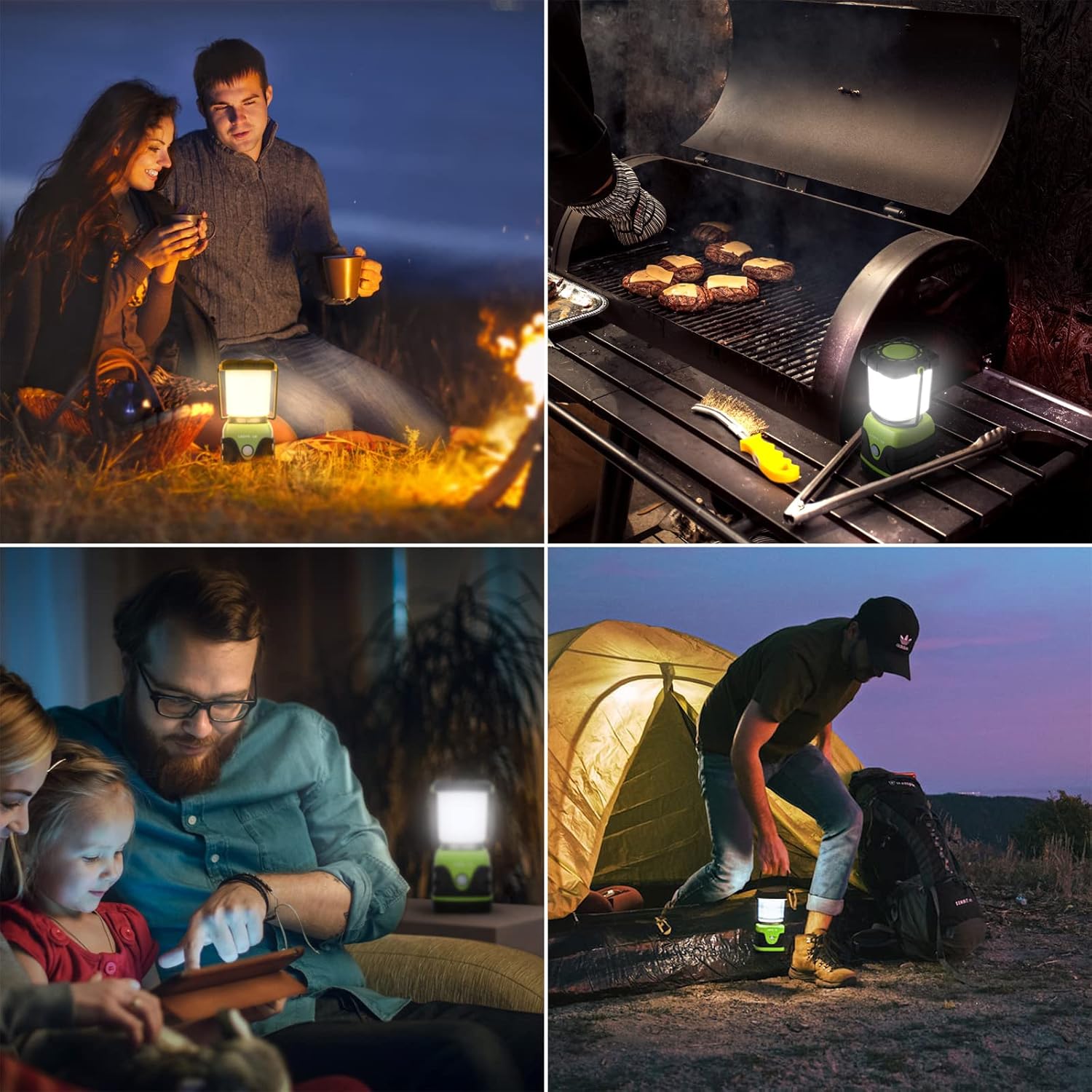 1000LM LED Camping Lantern with 4 Modes Waterproof Bright