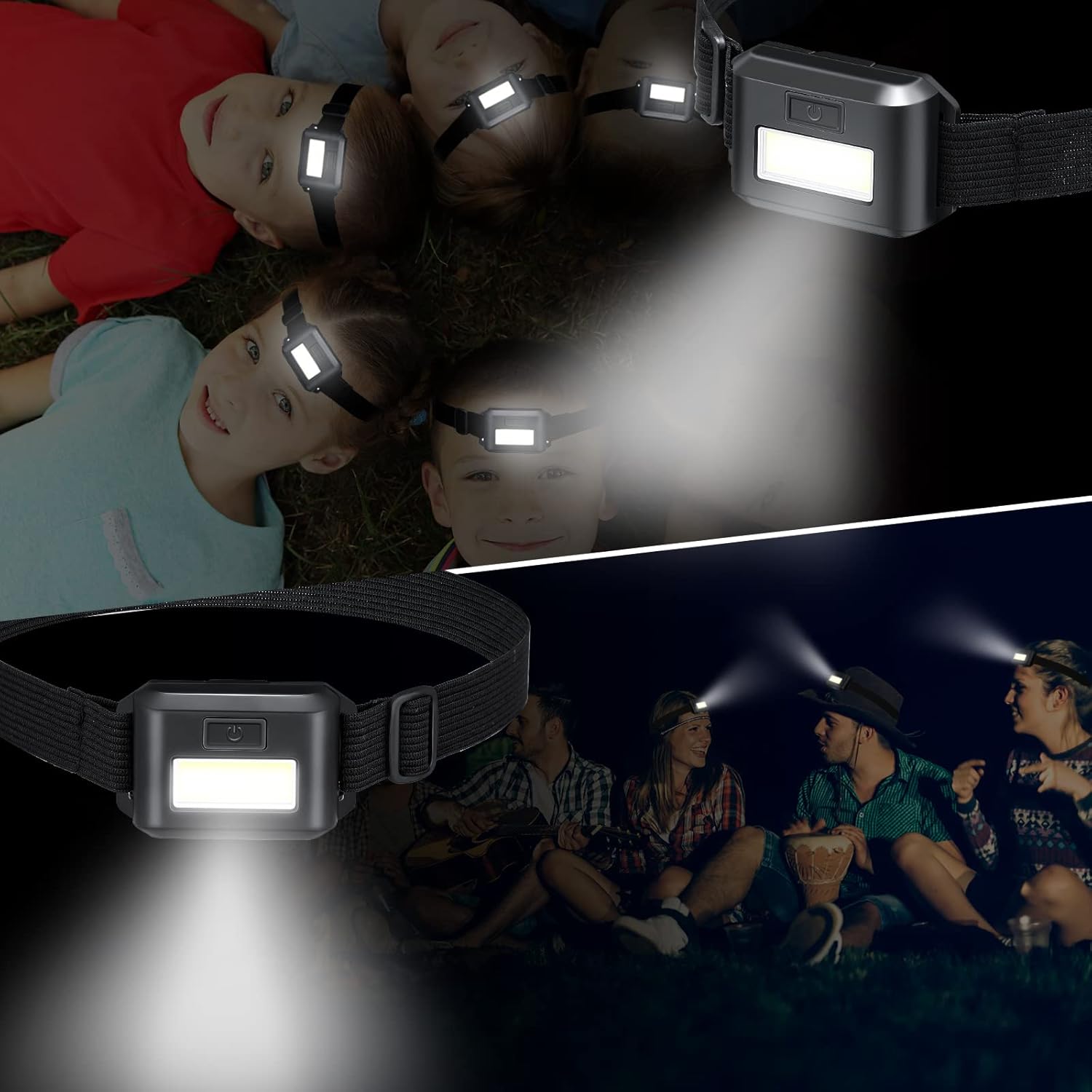 16-Piece LED Headlamp Bundle for Adults Kids