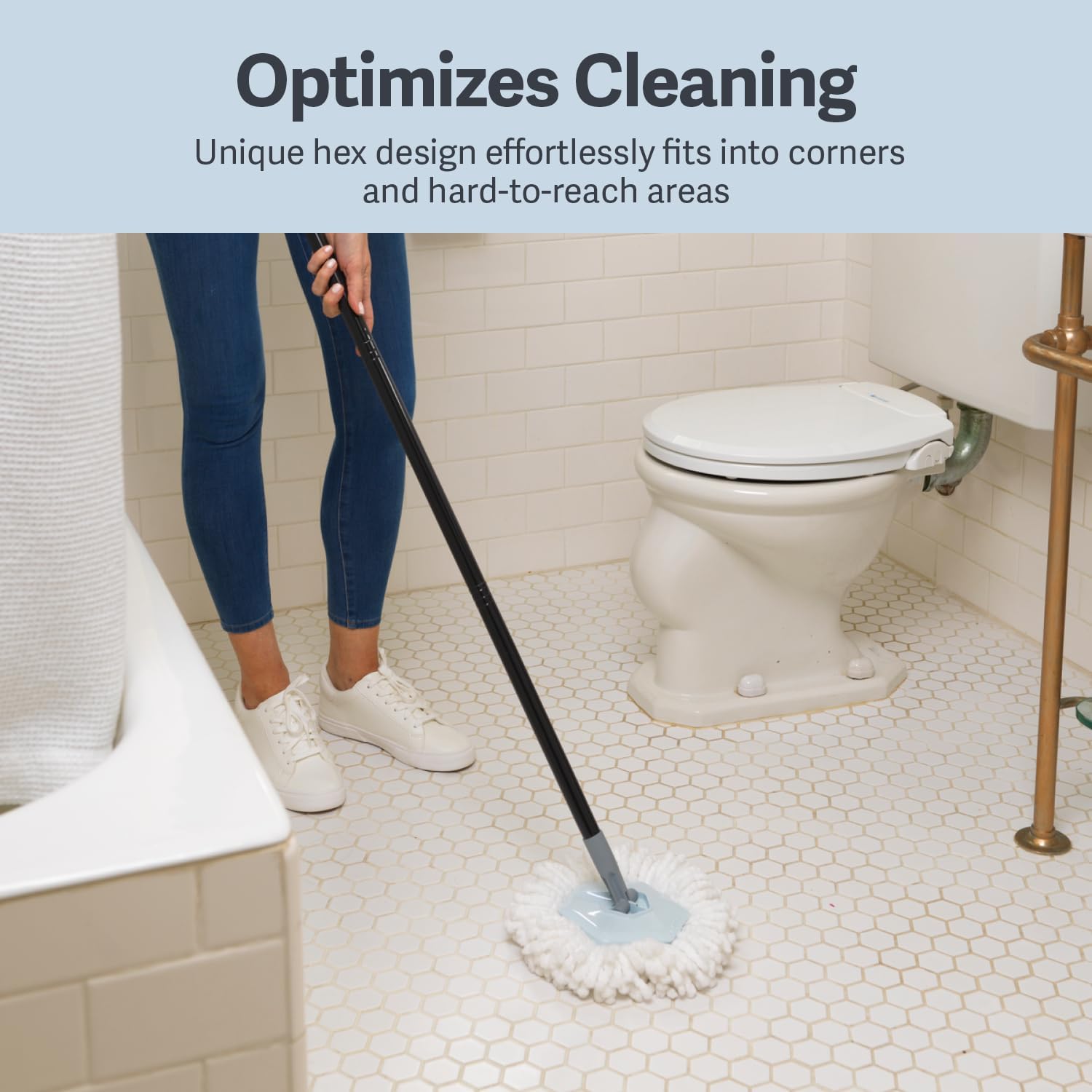 Compact White Spin Mop Refill