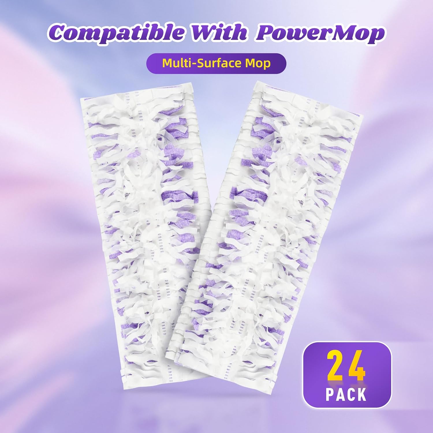 24 Pack Disposable Mop Pads for Power Mop Multi-Surface Mop