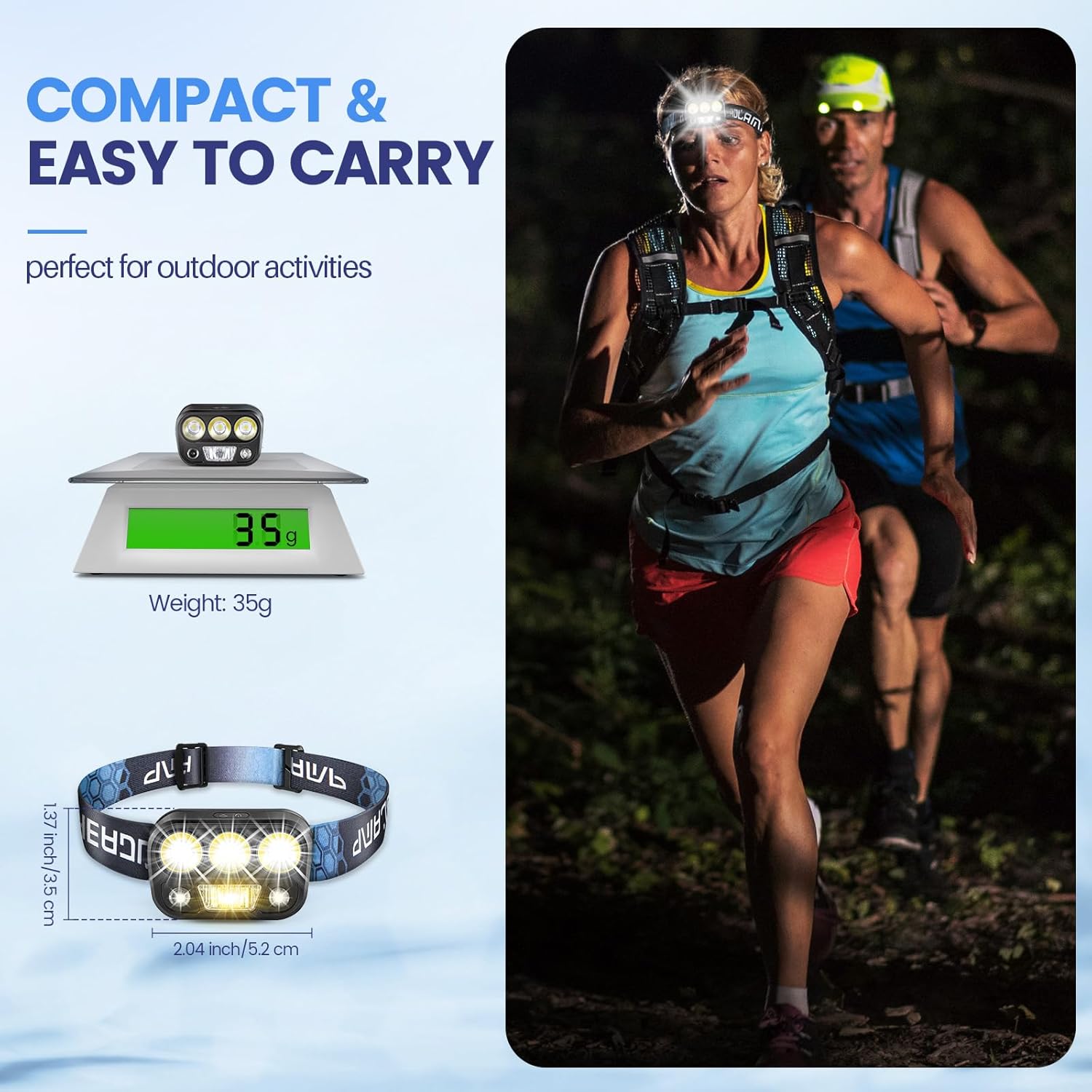 Daisiki Headlamp Rechargeable