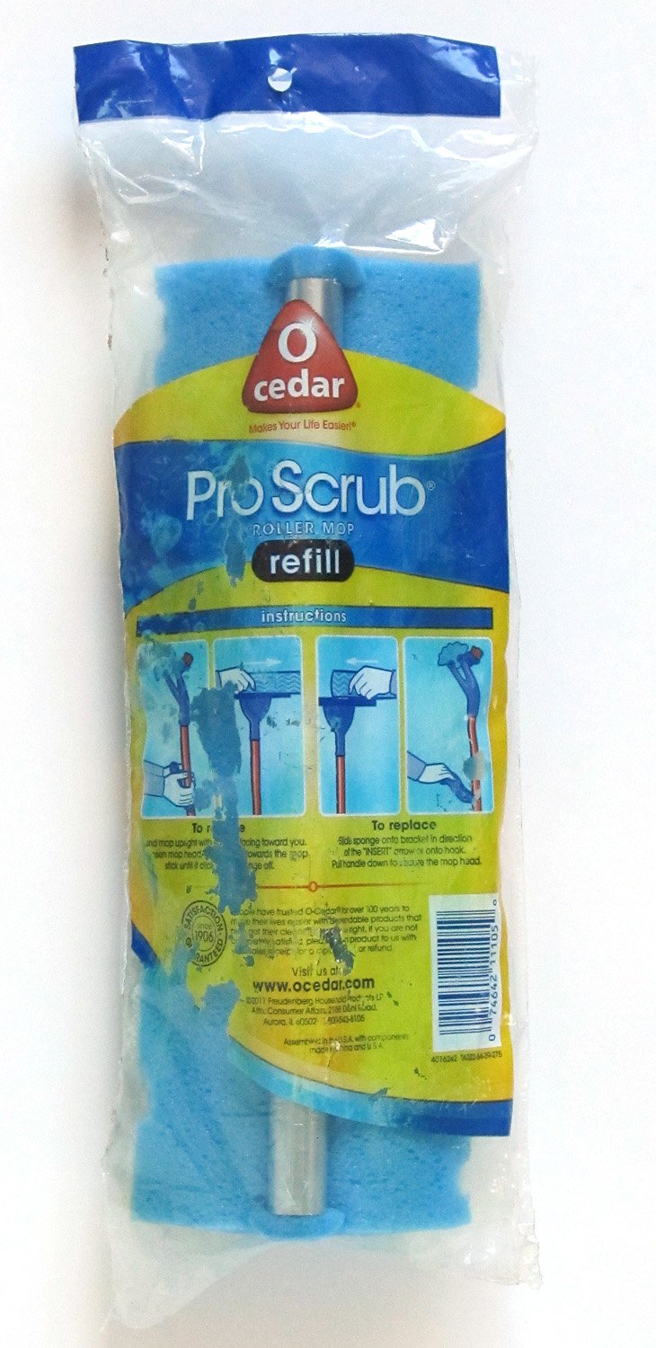 O-Cedar Pro-Scrub Mop Refill microfiber sponge for easy cleaning