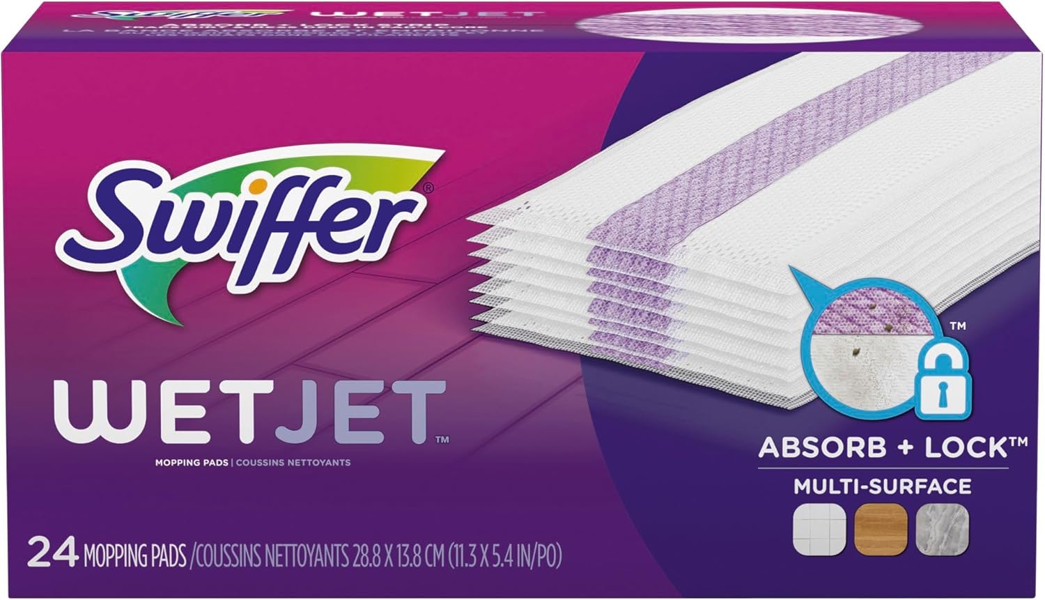 Swiffer Pro-Enhanced Wet Jet Mopping Pad Refill - 24ct