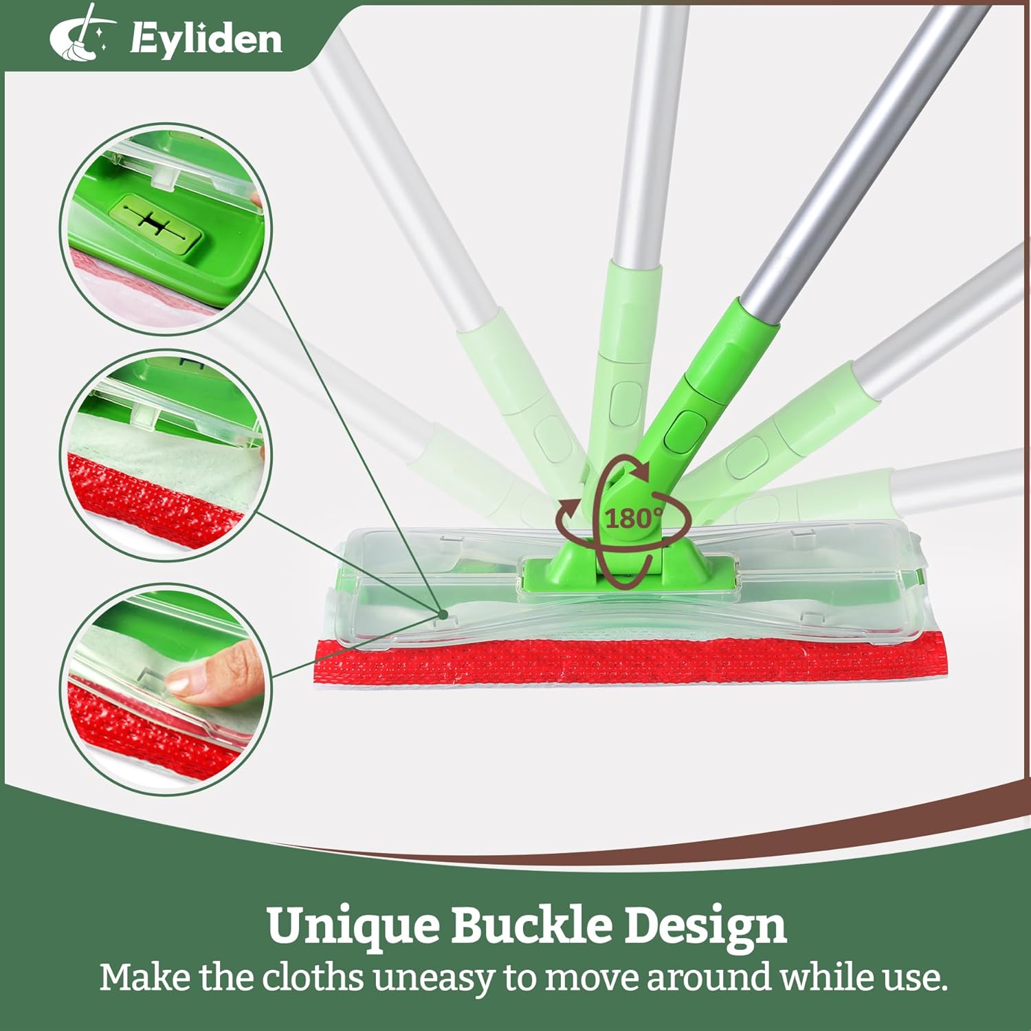 Eyliden Floor Mop Kit with 24 Refills