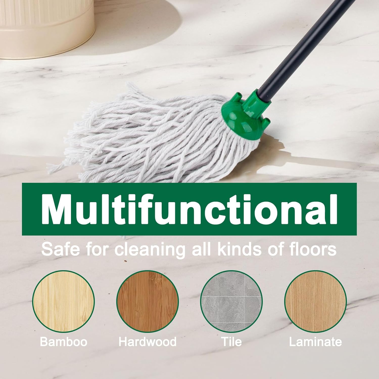 Green KeFanta 2-Piece Mop Head Set