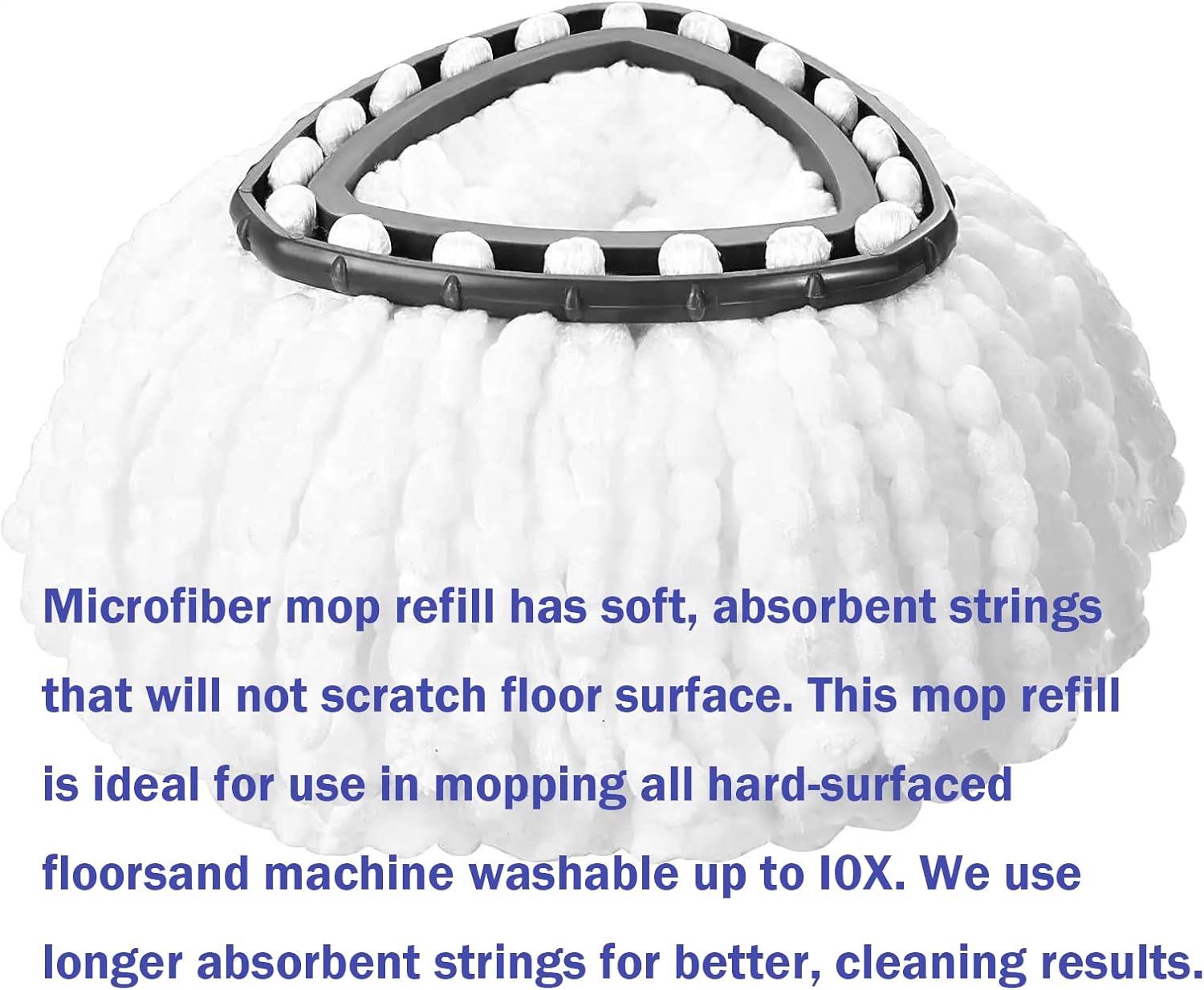 Higfra Spin Mop Replacement Heads 4 Pack