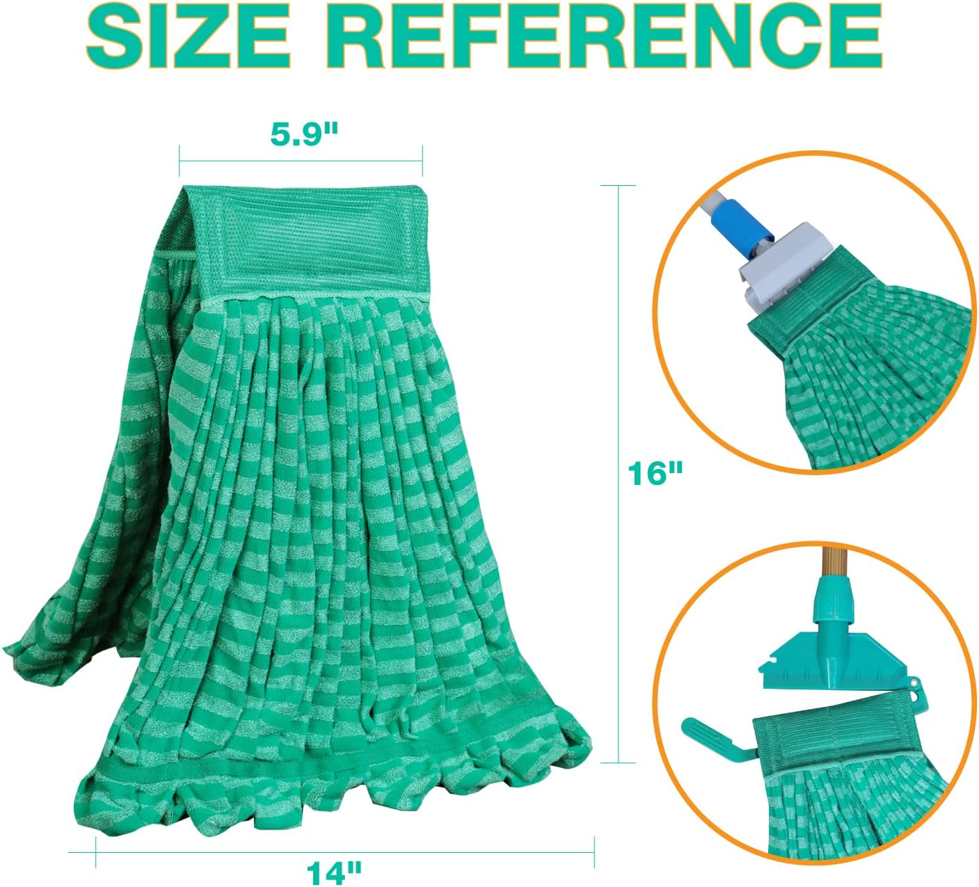 QuickHeadersDurable Mop Head DIRT RUSHER microfiber mop heads