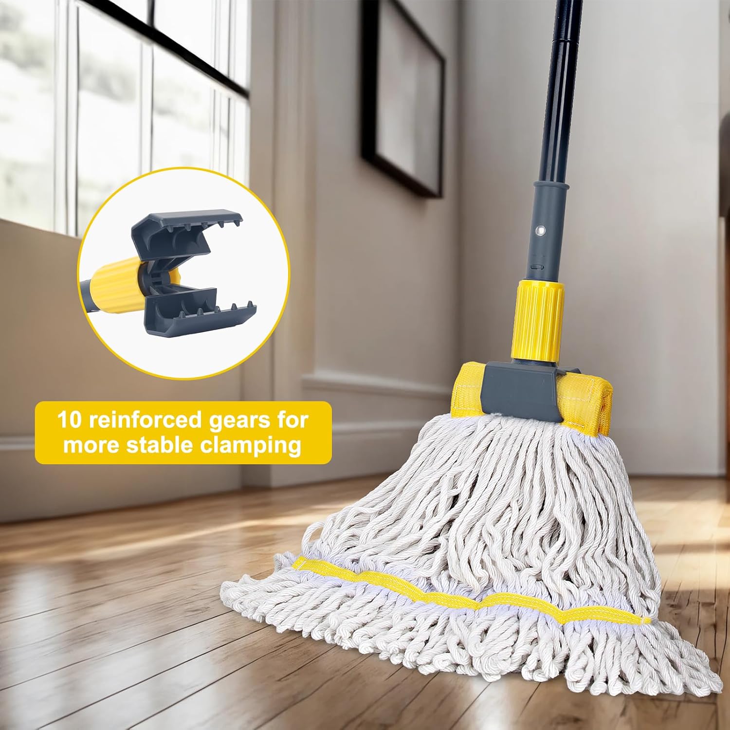 KeFanta Metal Mop Handle Durable Commercial Heavy Duty Mop Stick