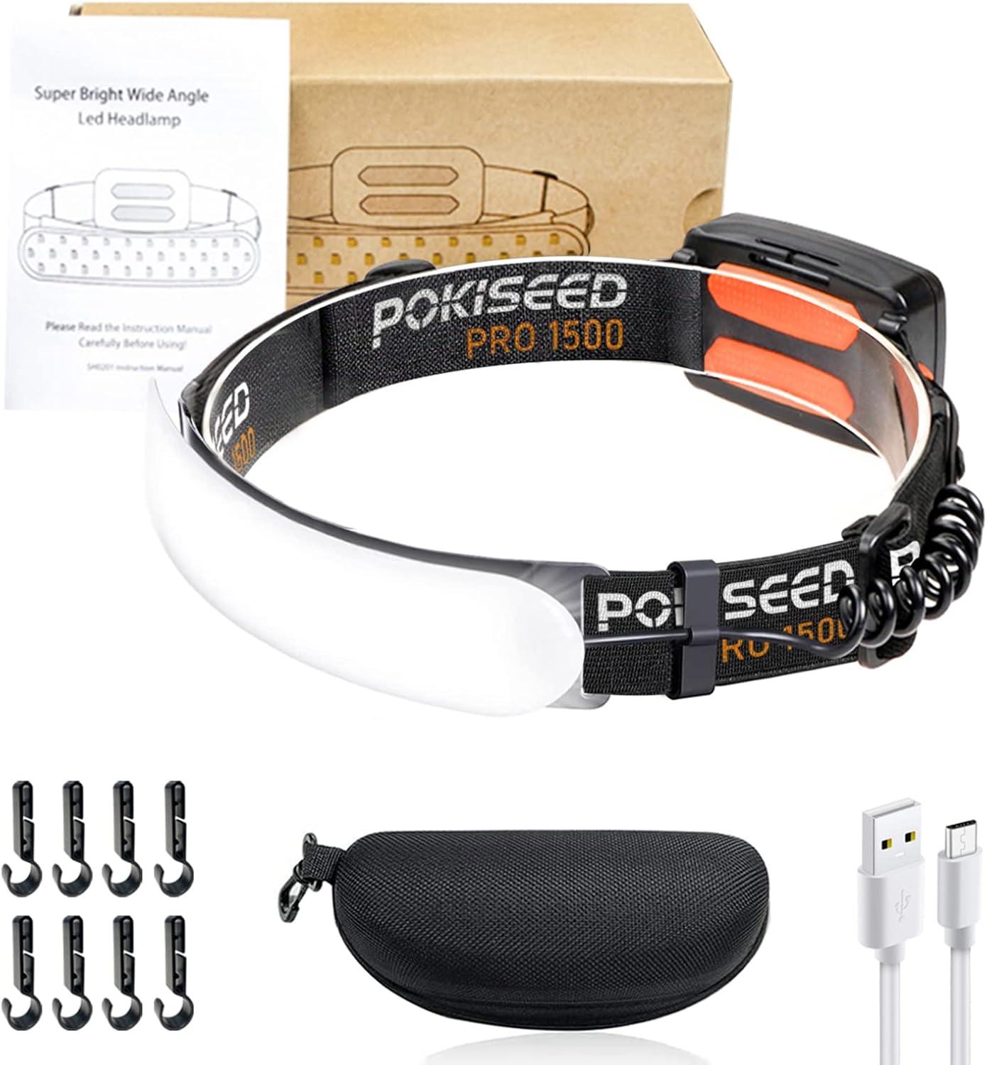 Bright 1500 Lumens Rechargeable Headlamp