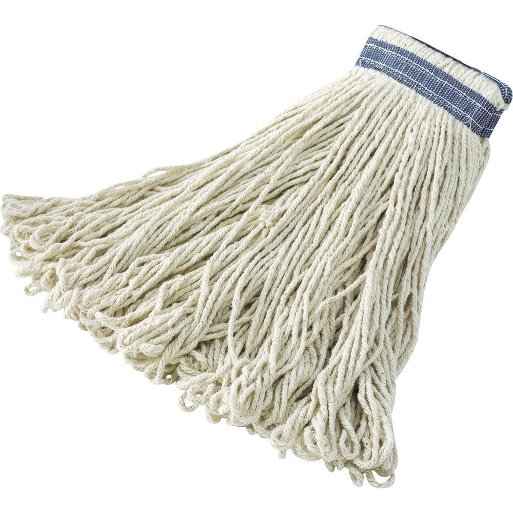 Rubbermaid Commercial Large 24 OZ Cotton Wet Mop Headband White