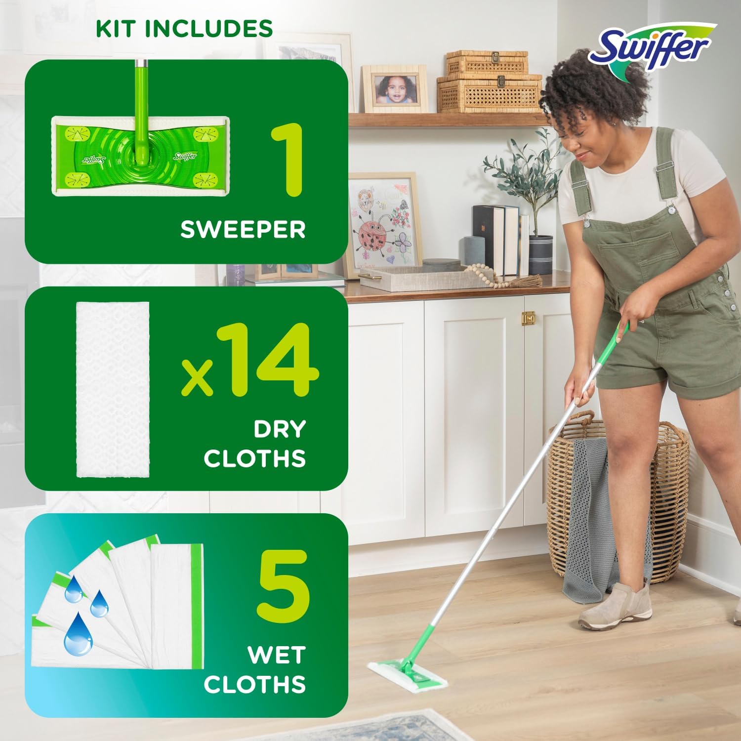 Swiffer Sweeper 2-in-1 Dry Wet Floor Mopping Kit