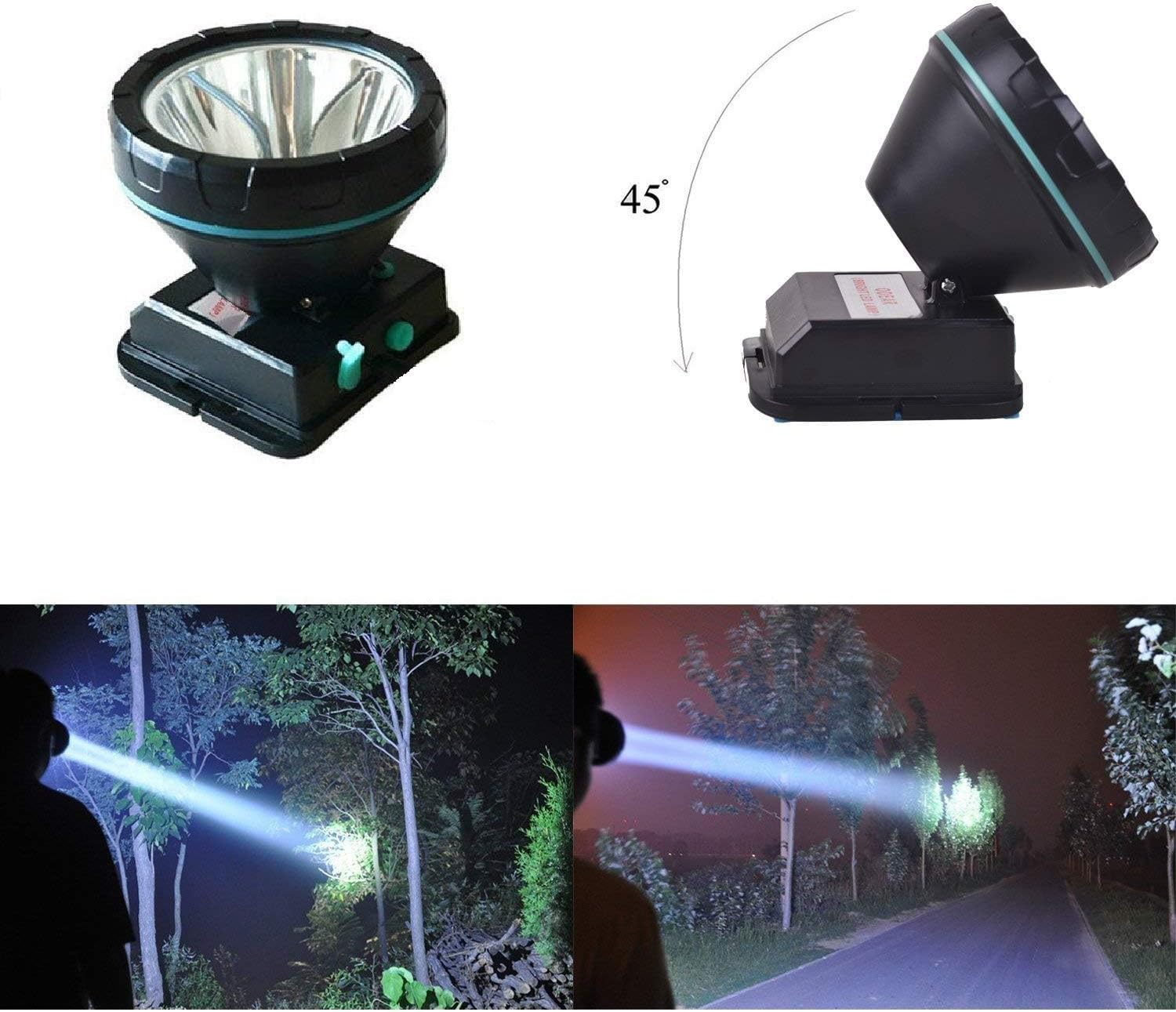 Bright Headlamp Rechargeable LED Torch for Mining Camping Hiking Fishing