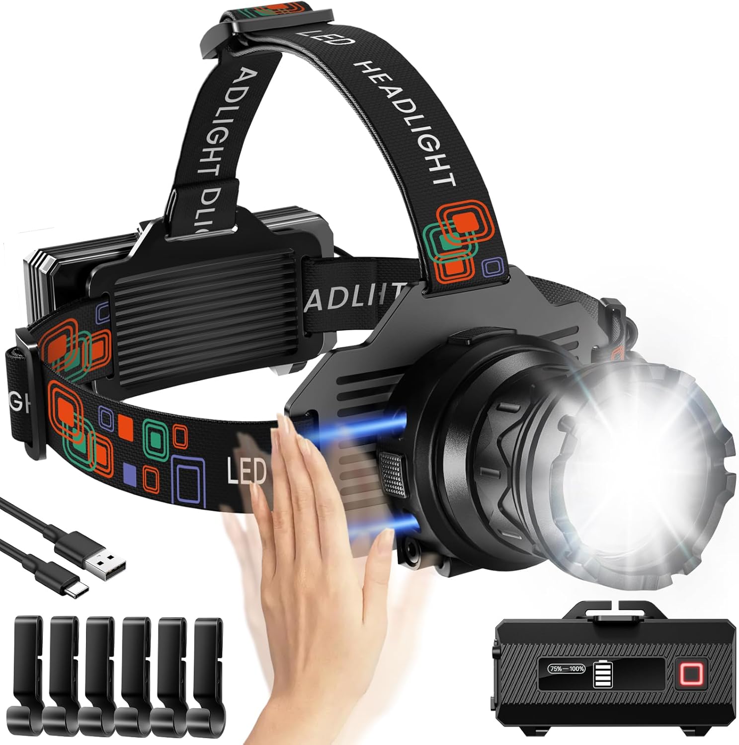 Rechargeable Headlamp 990000 LM