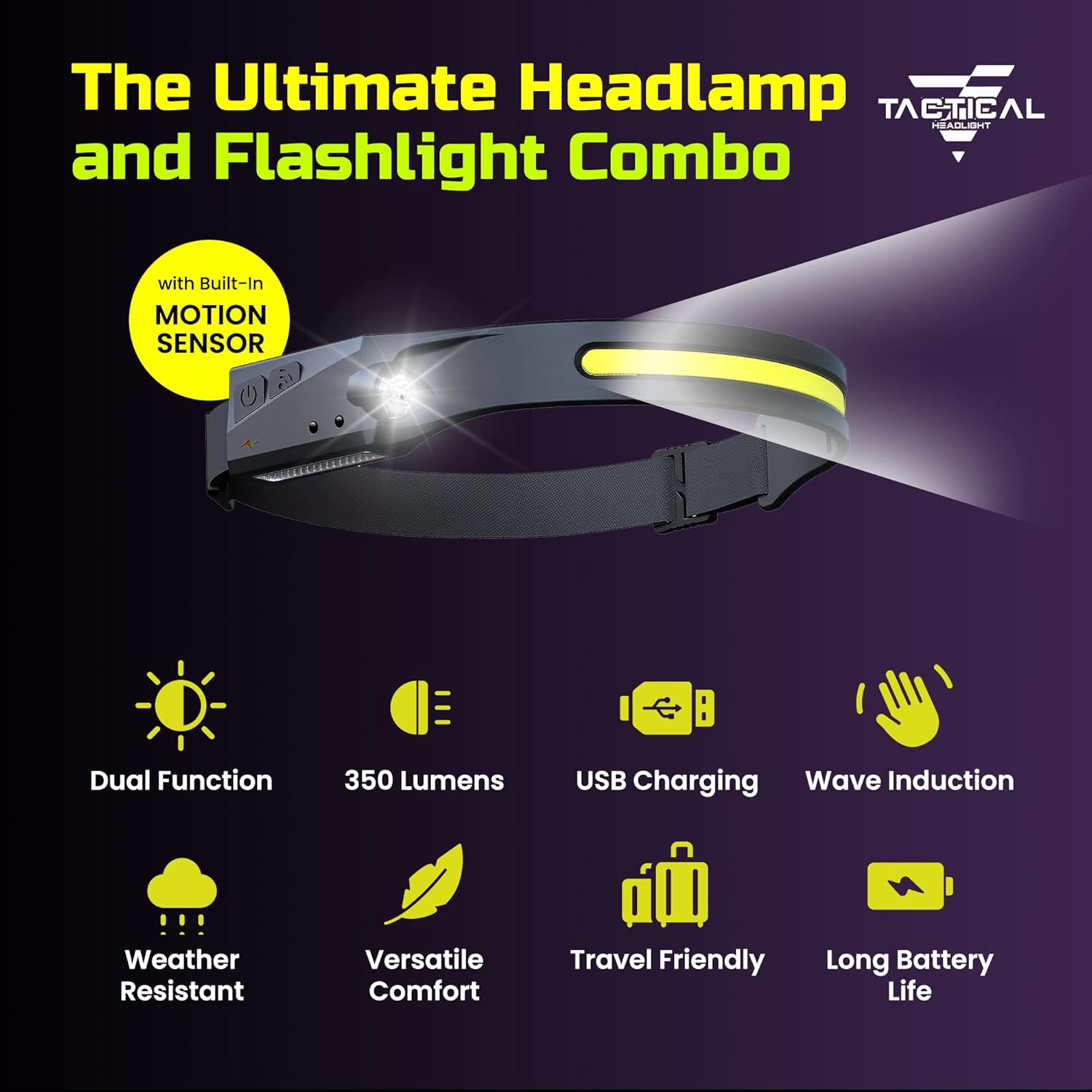 Tactical Headlight - 230 Wide Beam LED Headlamp