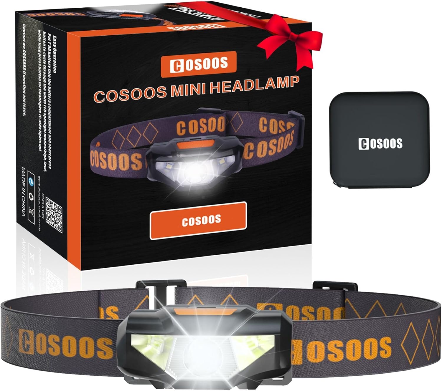 COSOOSMini LED Headlamp with Carrying Case