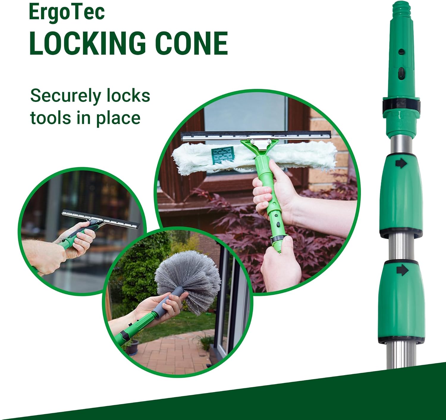Durable 14 Aluminum Extension Pole with Easy Tool Storage