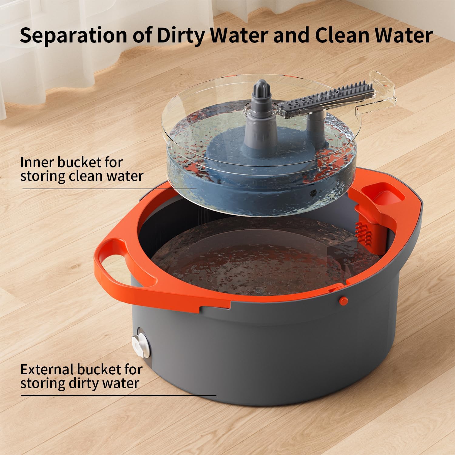 Easy Mop Set with Separate Wipes Multi-Surface