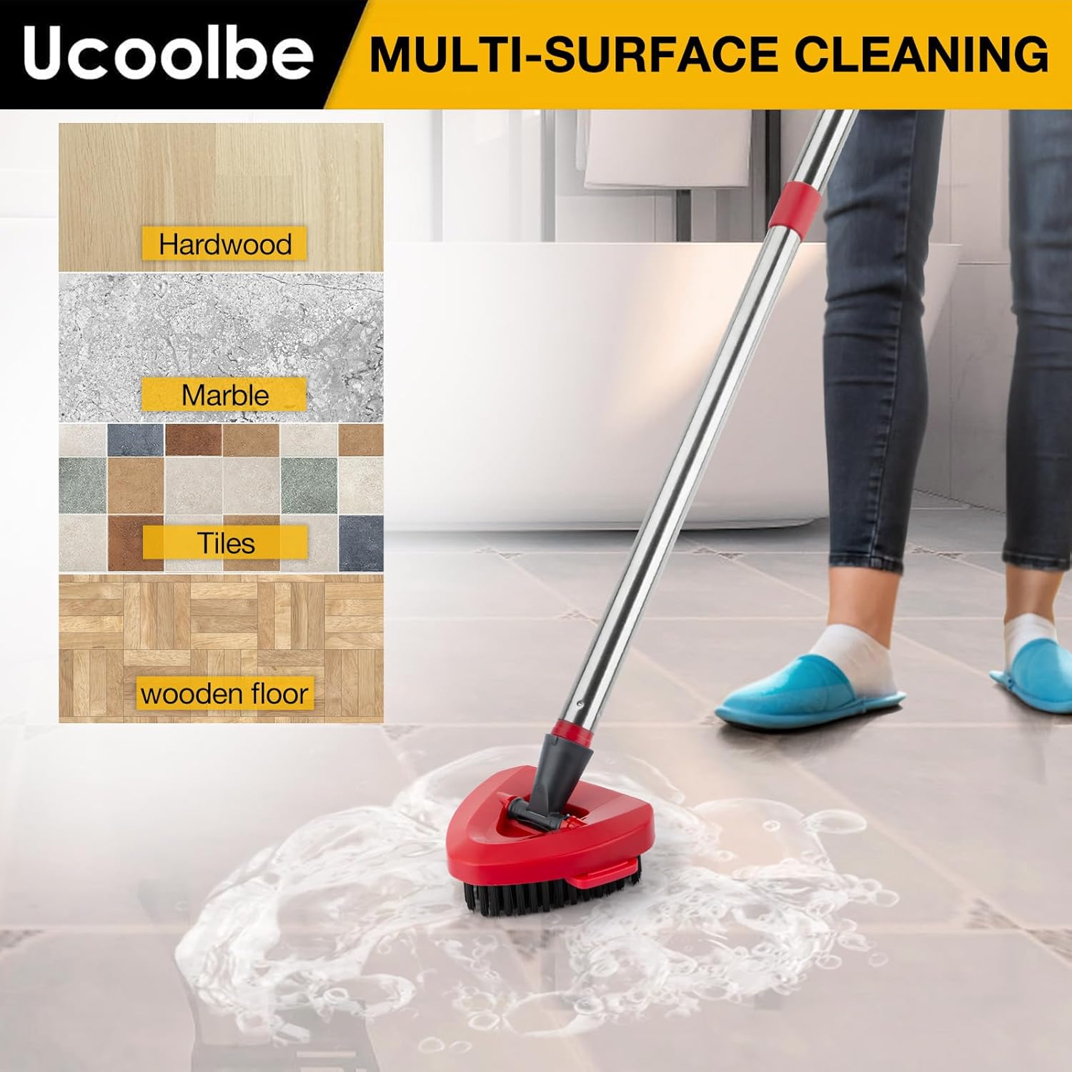 Premium Scrub Brush - Easy Mopping for Kitchens Bathrooms