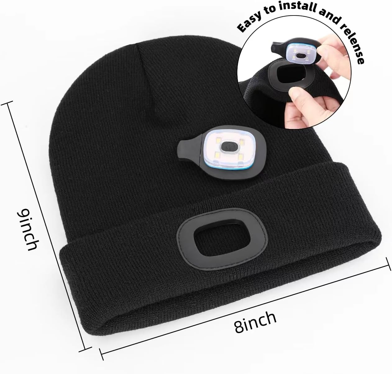 YMHB Winter Beanie Hat with LED Light