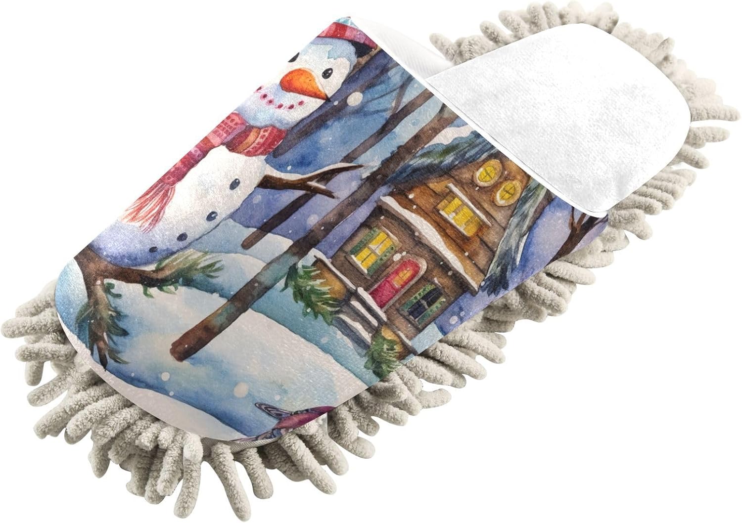 RunningBear White House Snowman Mop Slippers