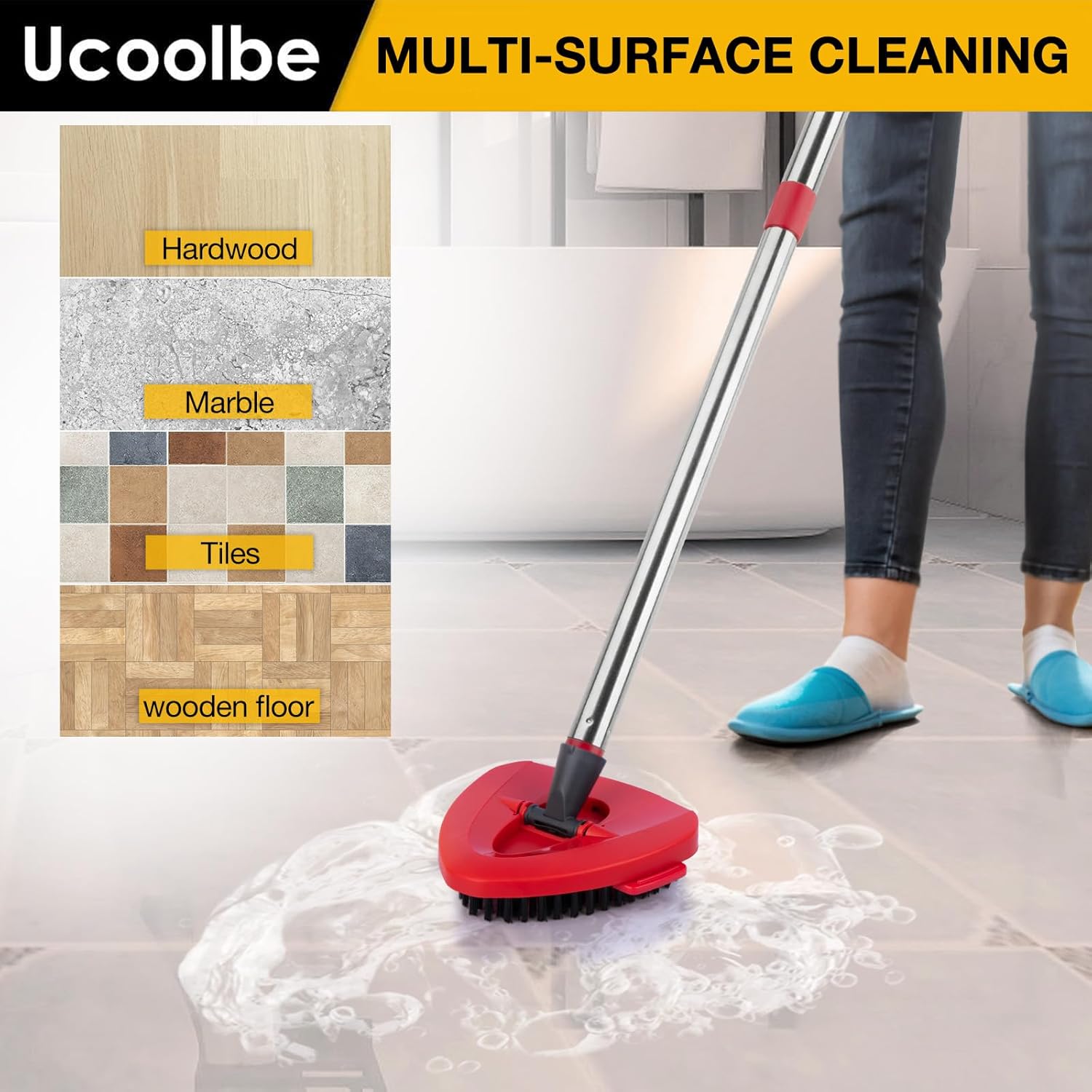 Ucoolbe Spin Mop Scrub Brush Replacement Head