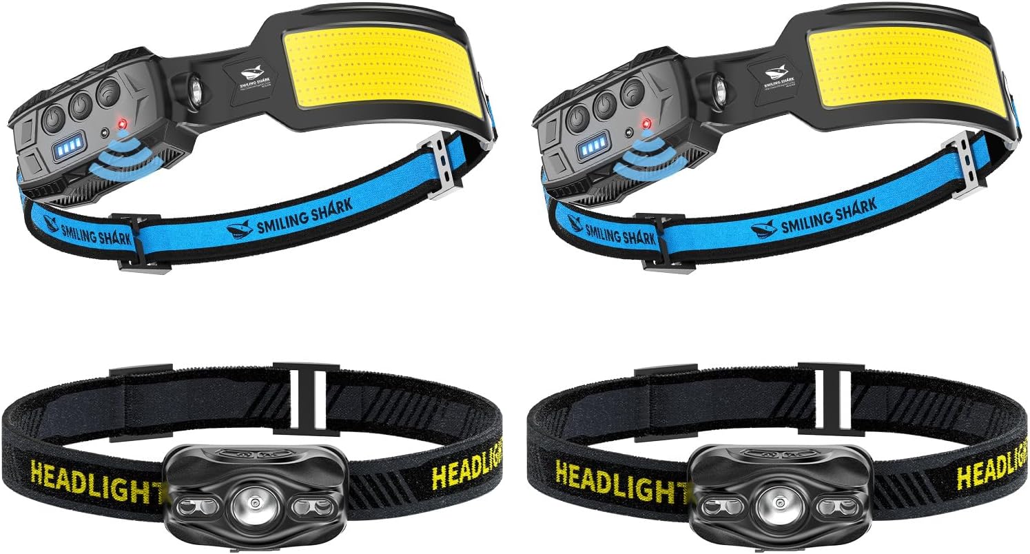 Smiling Shark Headlamp 4-Piece Set