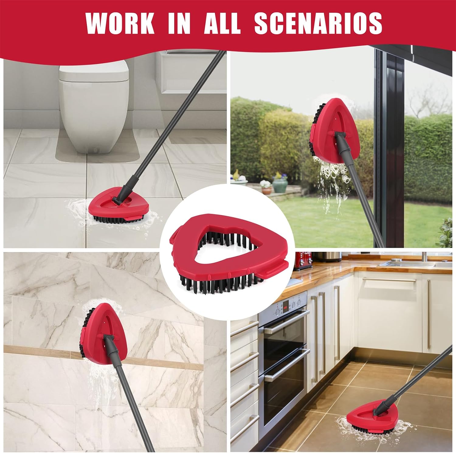 Tidy Monster scrub brush replacement head for bathroom and kitchen cleaning
