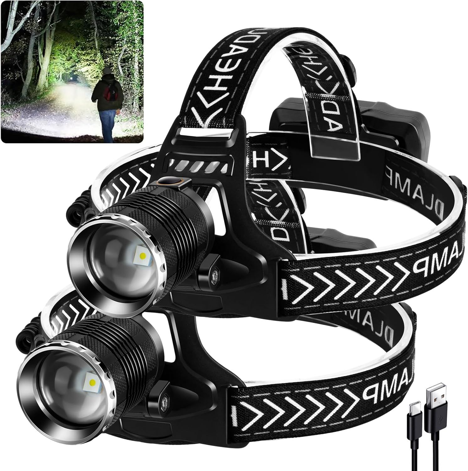990000 Lumens LED Headlamp