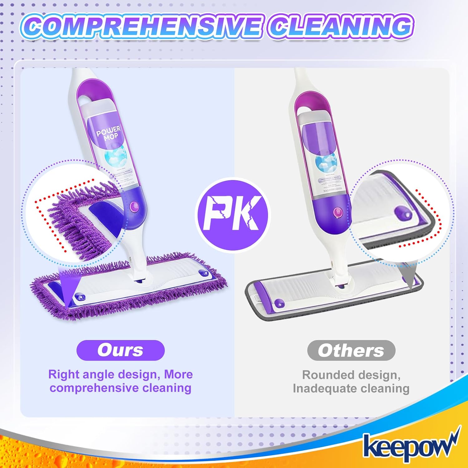 Keepow Reusable Power Mop Refill Pads