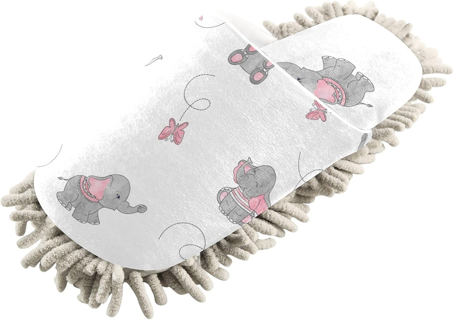 Kigai Microfiber Slippers - Great for Mopping with Elephant Design