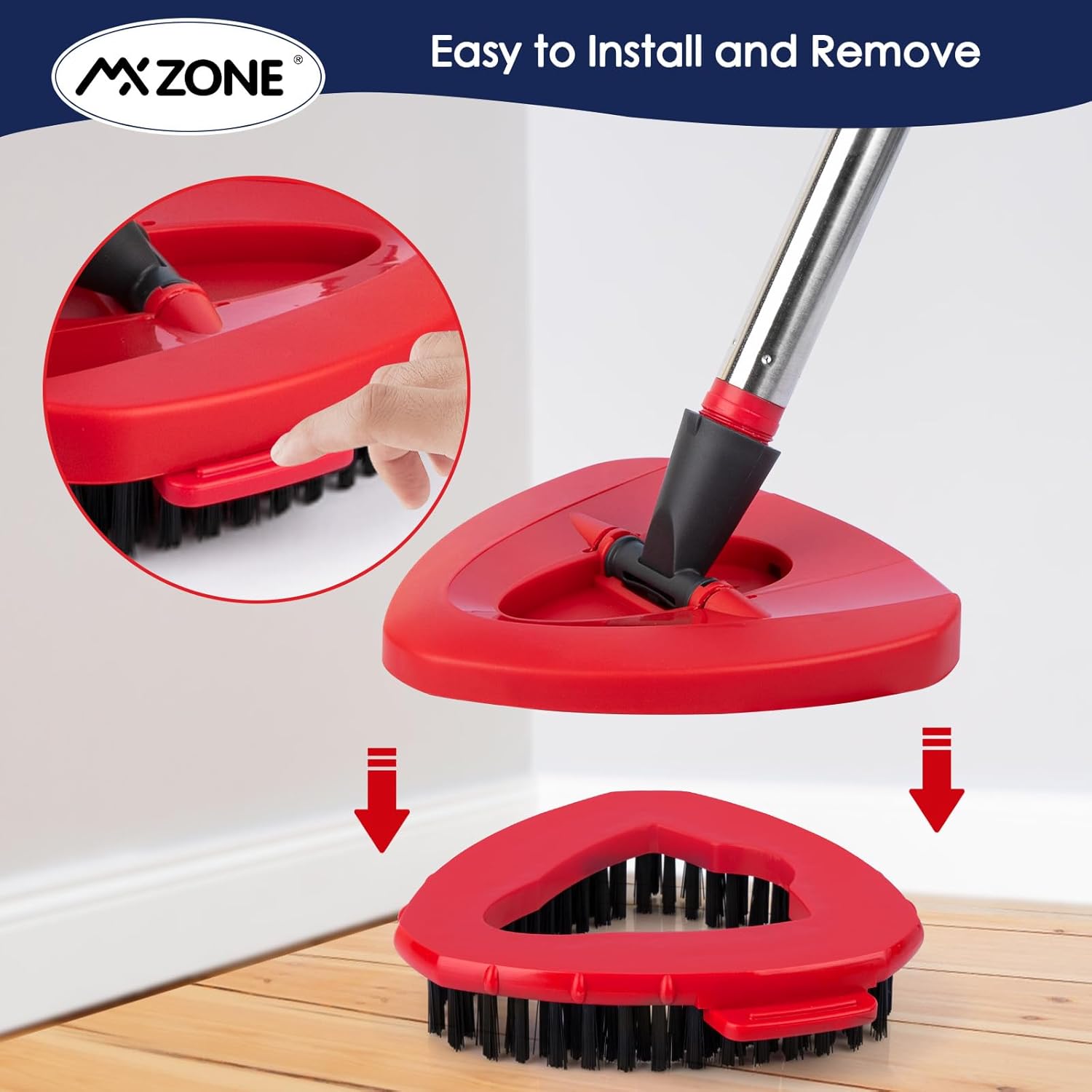 Sturdy Scrubber Mop Head for Shower Bath and Kitchen Tile Cleaning