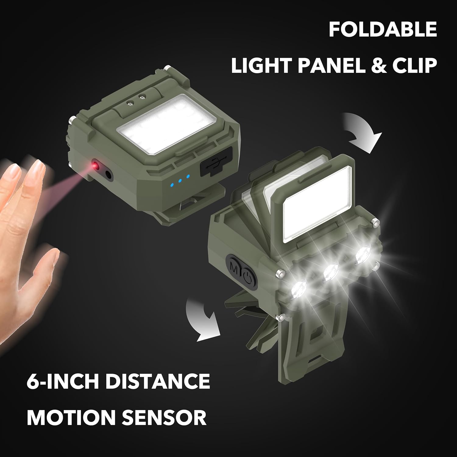 Adventure-Ready Rechargeable USB-C Headlamp with 5 Power Modes