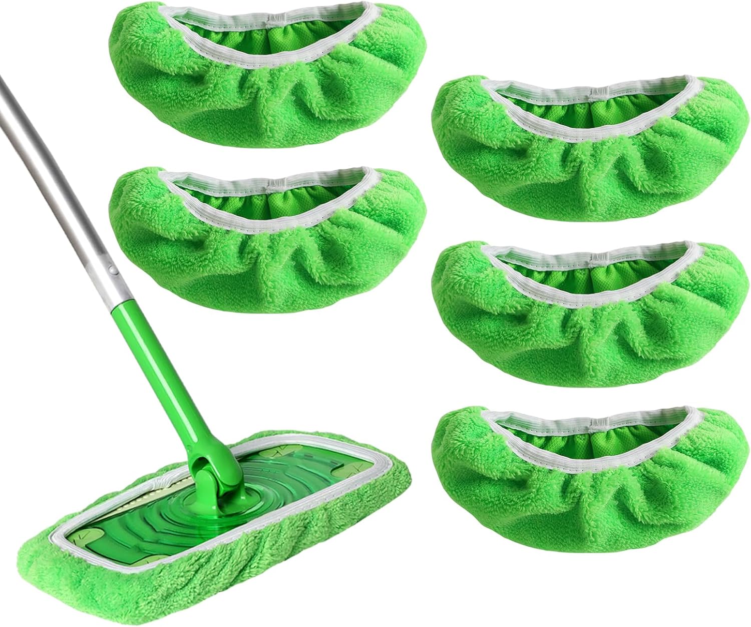 AmaVins Reusable Chenille Swiffer Mop Pads 5 Pack